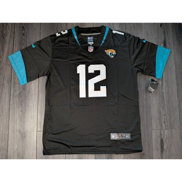 Travis Hunter #12 BLACK Jacksonville Jaguars Stitched Football Jersey Large - Picture 2 of 4